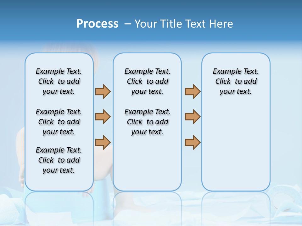 A Baby Sitting On A Blue Blanket With A Blue Background PowerPoint Template