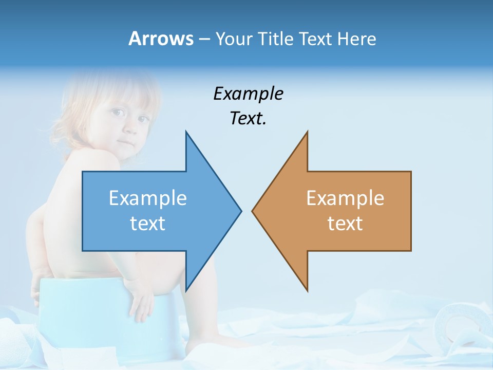 A Baby Sitting On A Blue Blanket With A Blue Background PowerPoint Template