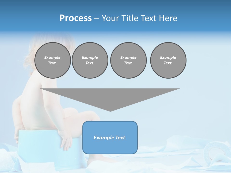 A Baby Sitting On A Blue Blanket With A Blue Background PowerPoint Template