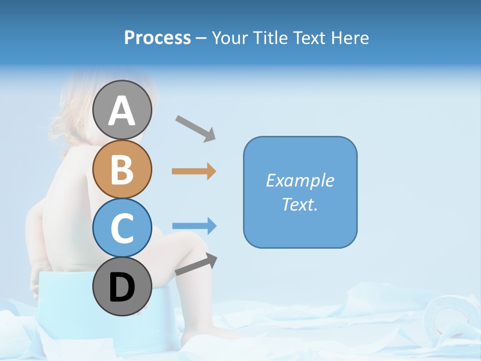 A Baby Sitting On A Blue Blanket With A Blue Background PowerPoint Template