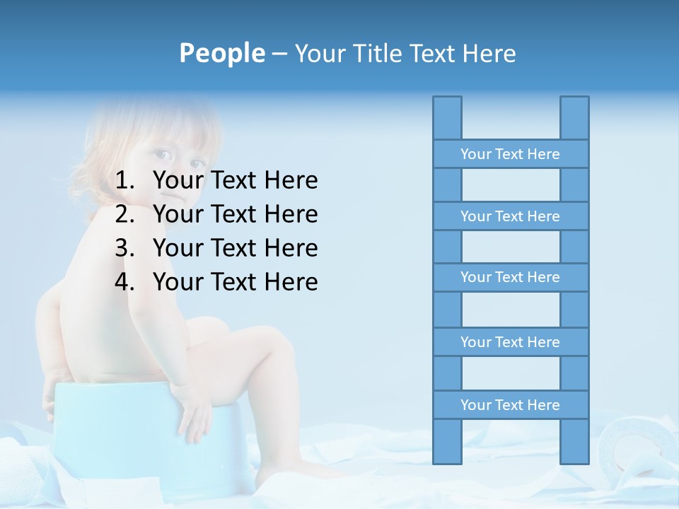 A Baby Sitting On A Blue Blanket With A Blue Background PowerPoint Template