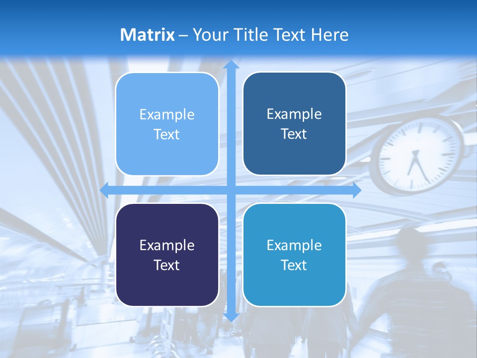 A Group Of People Walking Through A Train Station PowerPoint Template