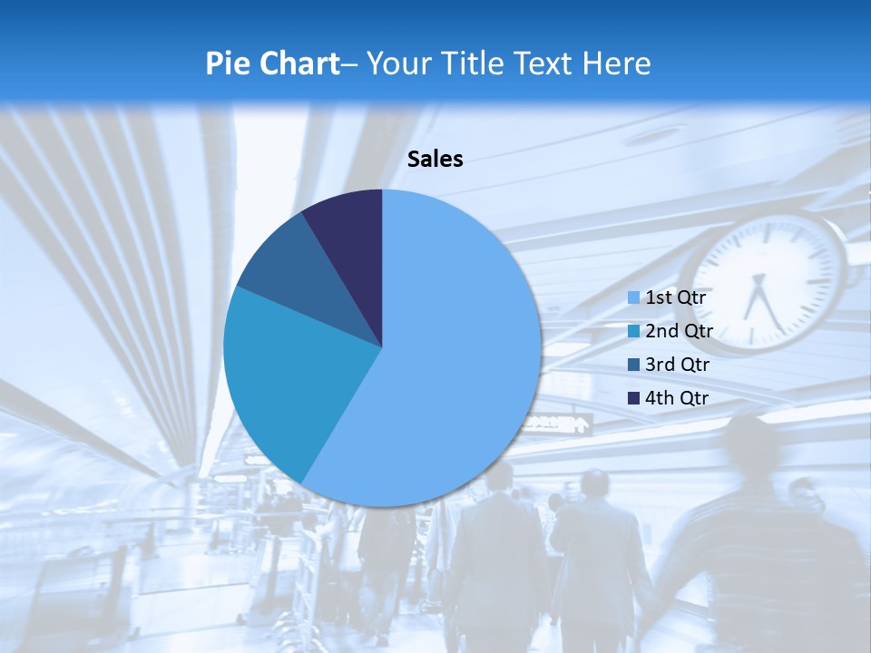 A Group Of People Walking Through A Train Station PowerPoint Template