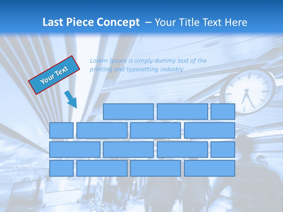 A Group Of People Walking Through A Train Station PowerPoint Template