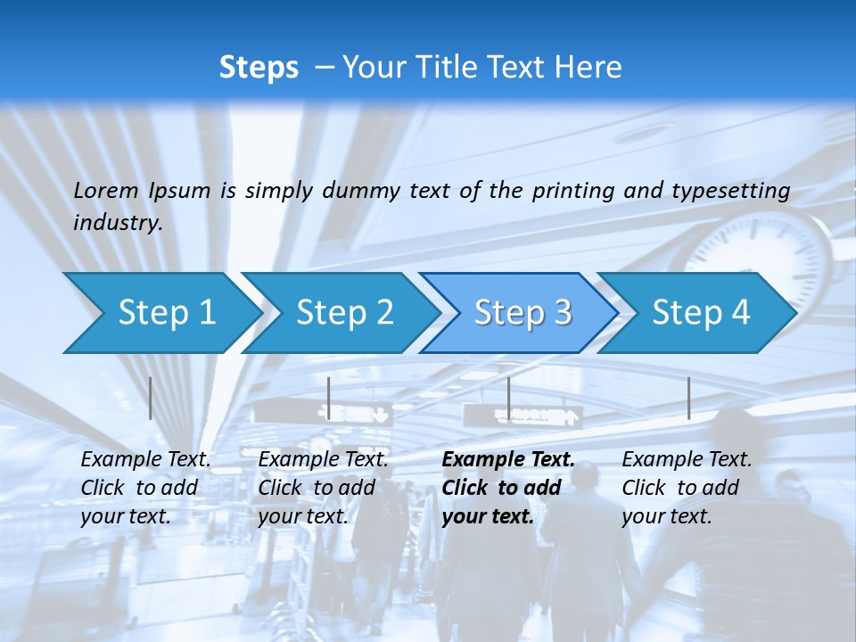 A Group Of People Walking Through A Train Station PowerPoint Template
