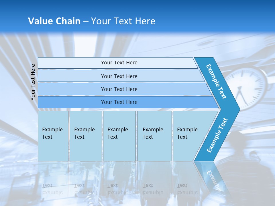A Group Of People Walking Through A Train Station PowerPoint Template