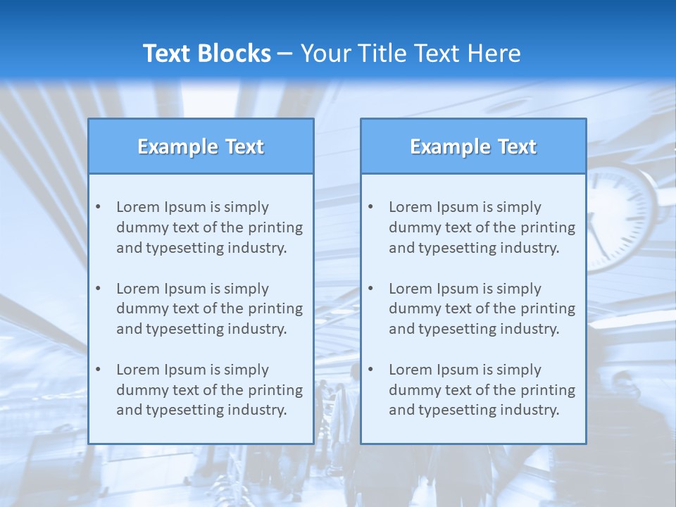 A Group Of People Walking Through A Train Station PowerPoint Template