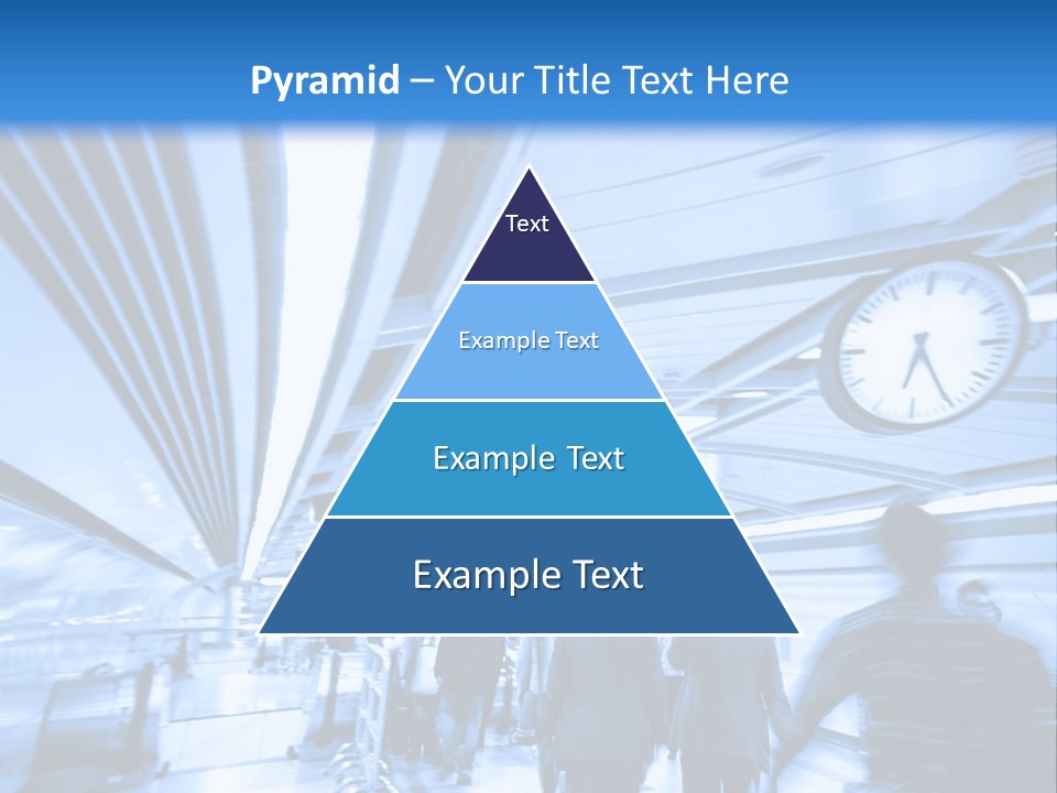 A Group Of People Walking Through A Train Station PowerPoint Template