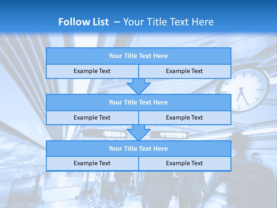 A Group Of People Walking Through A Train Station PowerPoint Template
