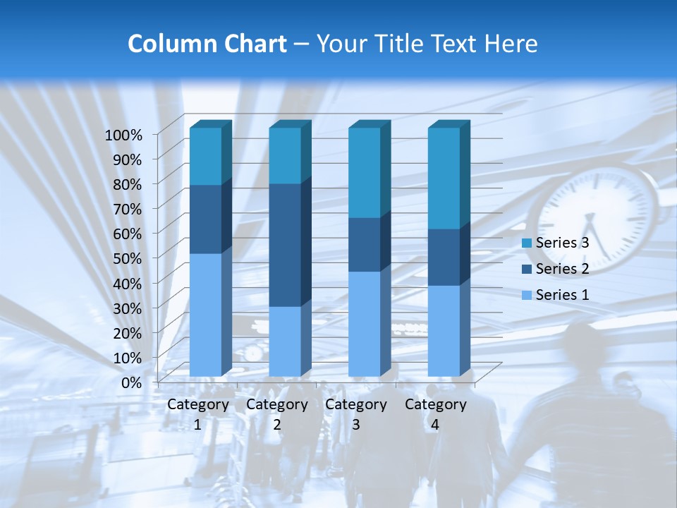 A Group Of People Walking Through A Train Station PowerPoint Template