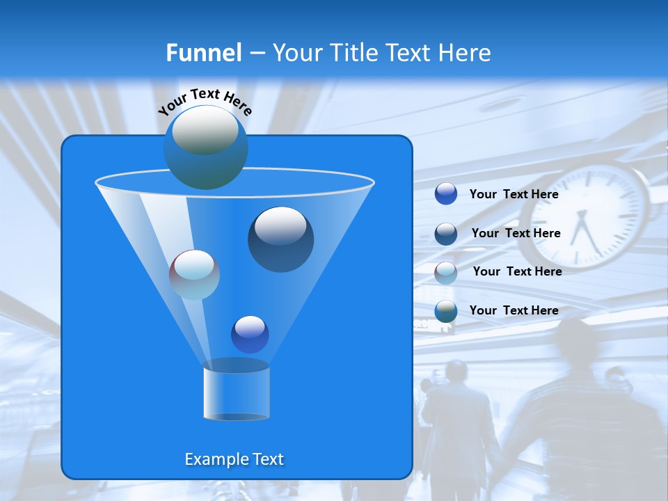 A Group Of People Walking Through A Train Station PowerPoint Template