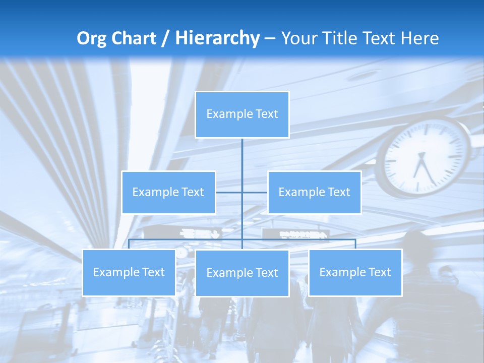 A Group Of People Walking Through A Train Station PowerPoint Template