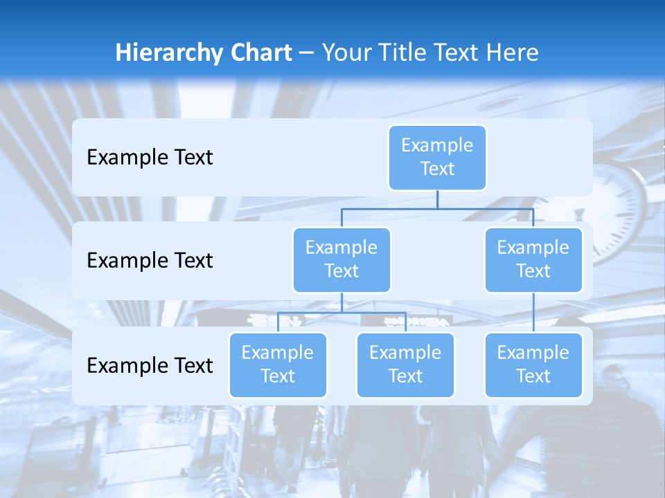A Group Of People Walking Through A Train Station PowerPoint Template