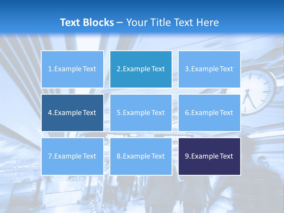 A Group Of People Walking Through A Train Station PowerPoint Template