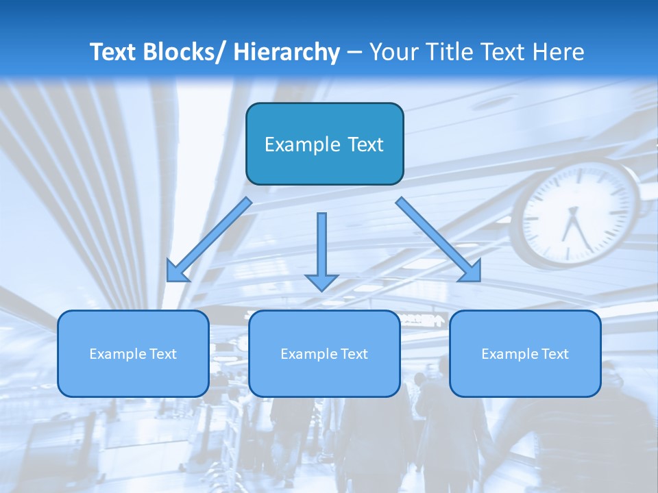 A Group Of People Walking Through A Train Station PowerPoint Template