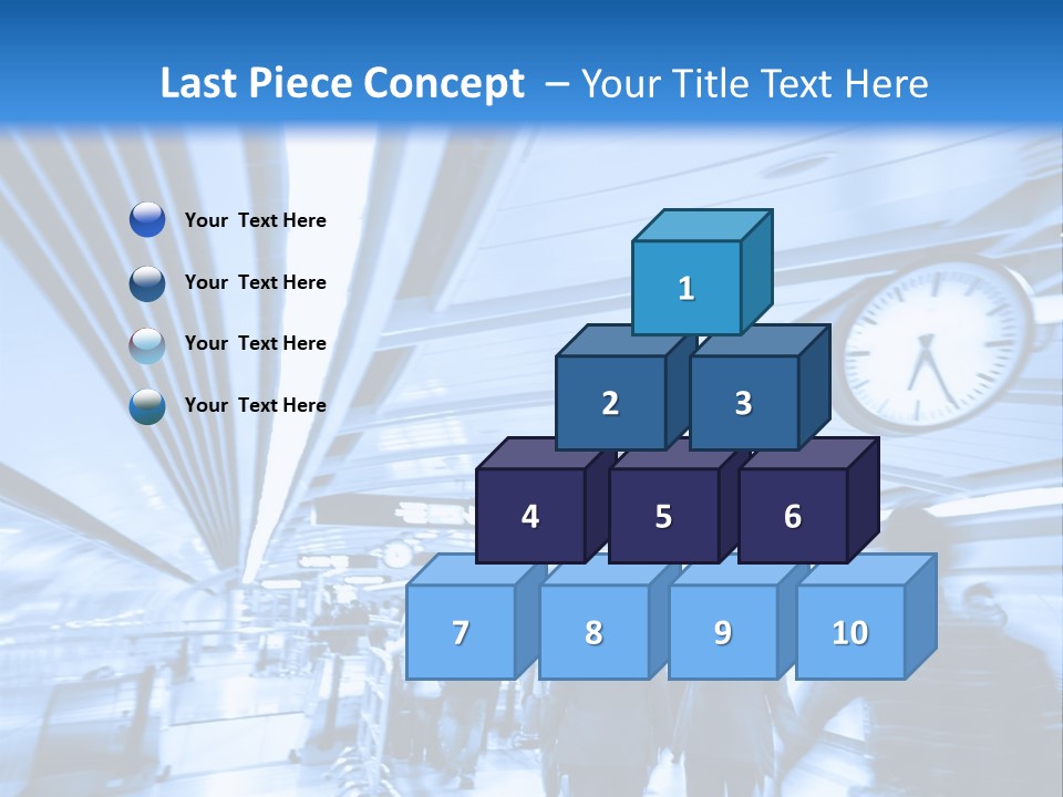 A Group Of People Walking Through A Train Station PowerPoint Template