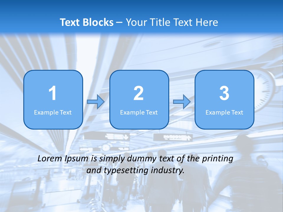 A Group Of People Walking Through A Train Station PowerPoint Template