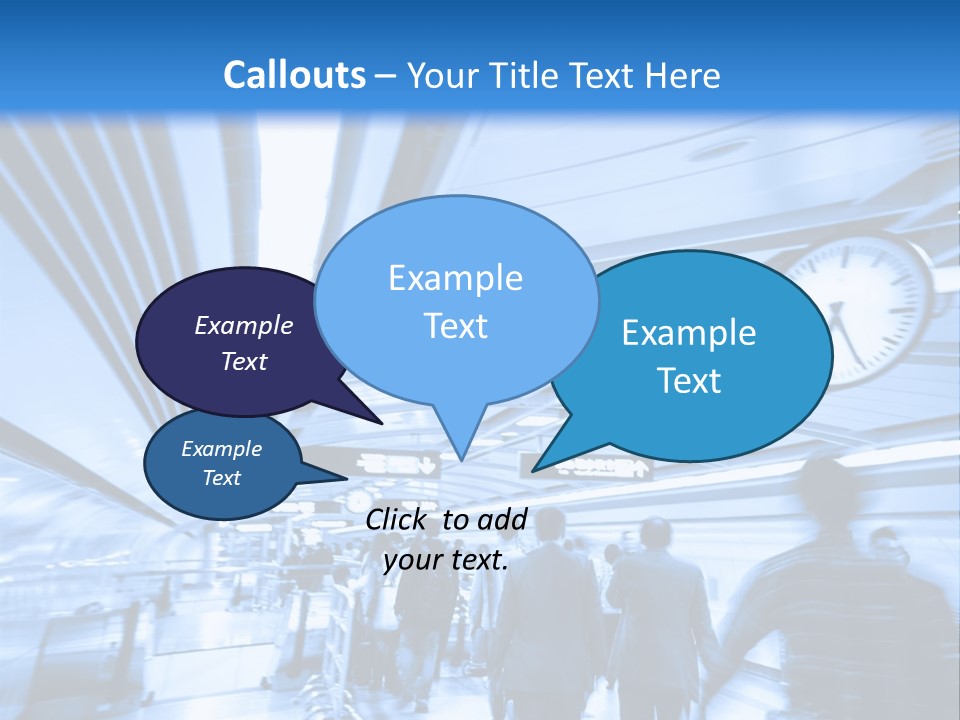 A Group Of People Walking Through A Train Station PowerPoint Template