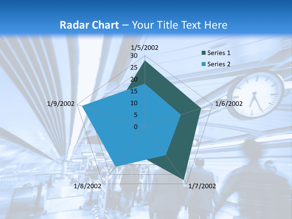 A Group Of People Walking Through A Train Station PowerPoint Template