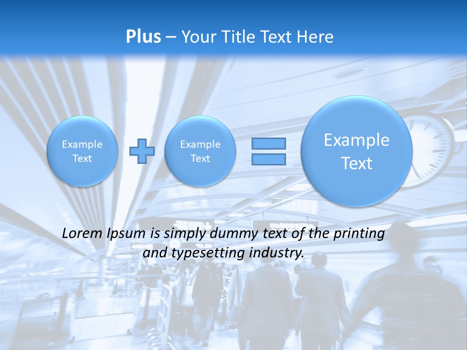 A Group Of People Walking Through A Train Station PowerPoint Template