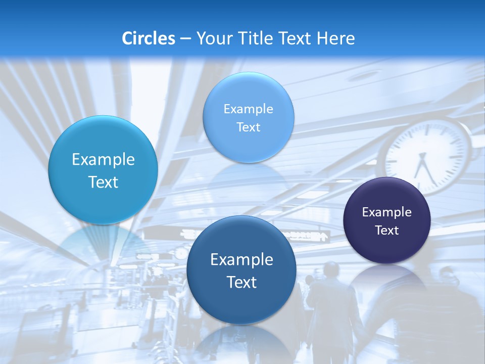 A Group Of People Walking Through A Train Station PowerPoint Template