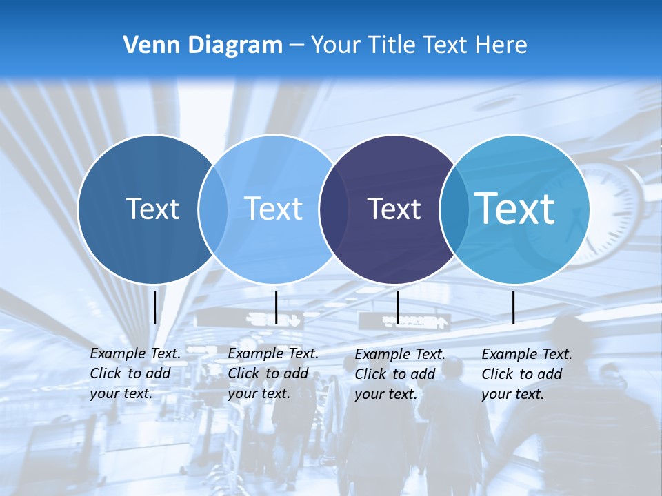 A Group Of People Walking Through A Train Station PowerPoint Template