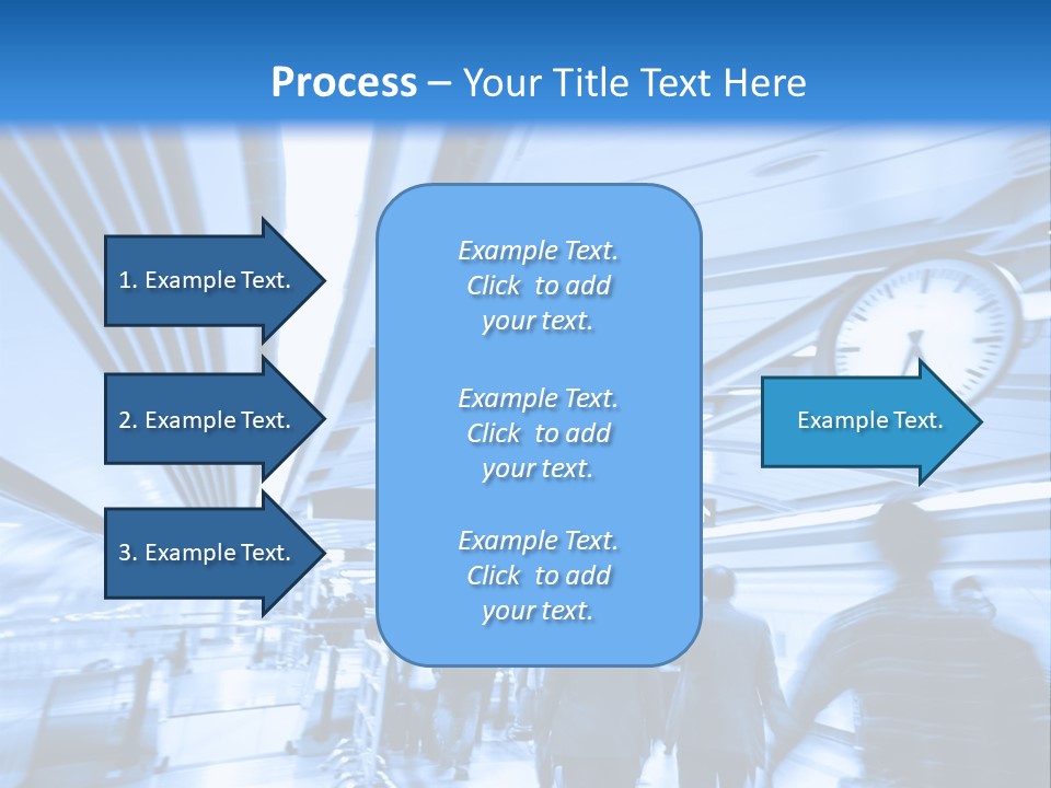 A Group Of People Walking Through A Train Station PowerPoint Template