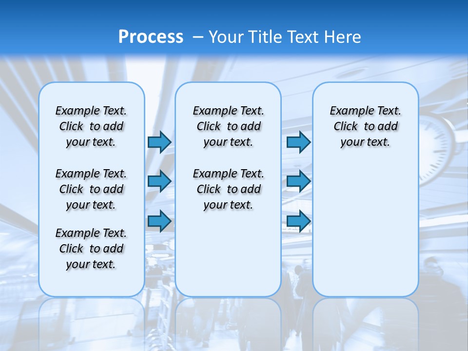 A Group Of People Walking Through A Train Station PowerPoint Template