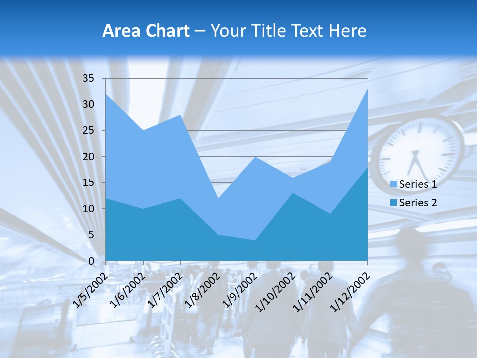 A Group Of People Walking Through A Train Station PowerPoint Template