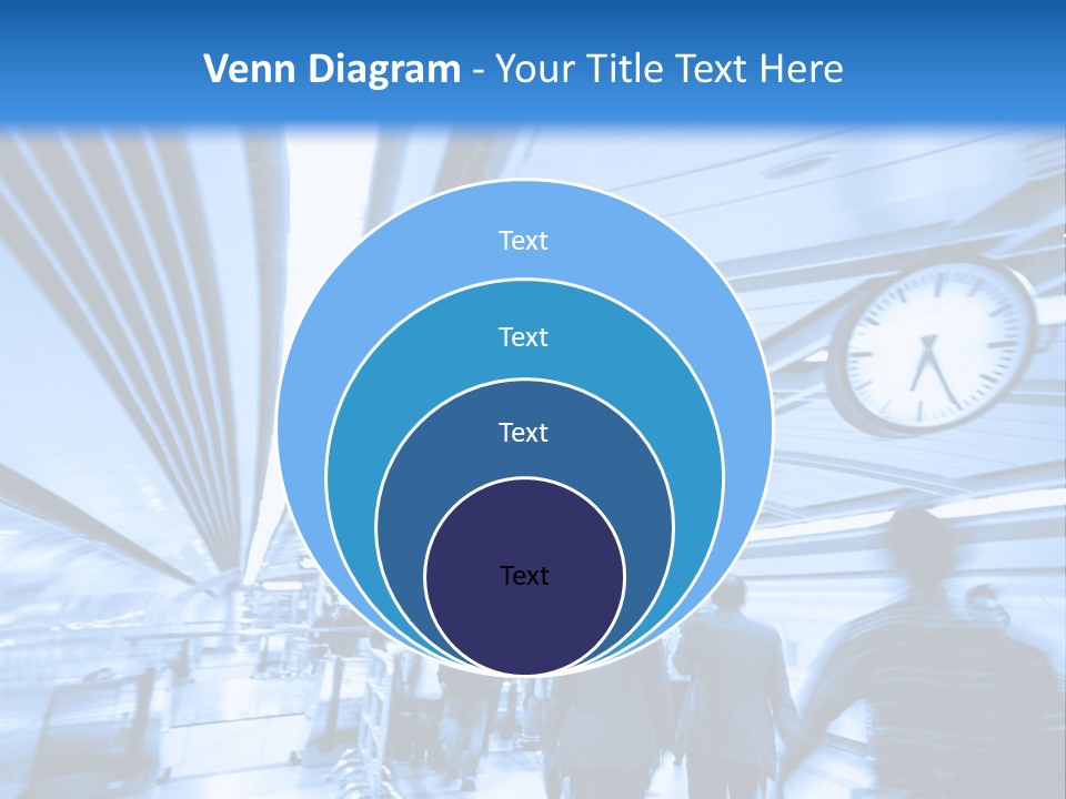 A Group Of People Walking Through A Train Station PowerPoint Template
