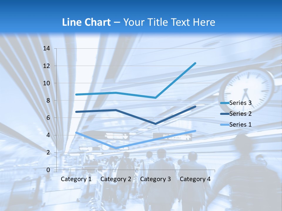 A Group Of People Walking Through A Train Station PowerPoint Template