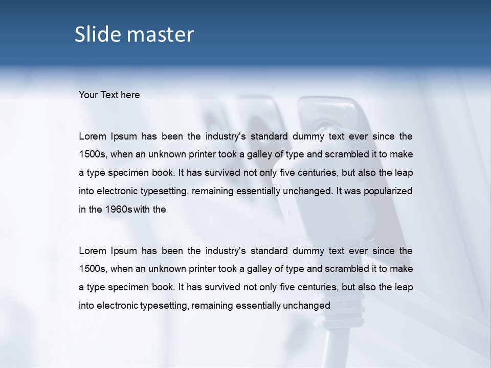 A Power Strip Plugged In To A Wall PowerPoint Template