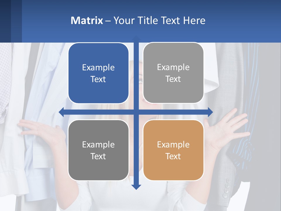 A Woman Standing In Front Of A Rack Of Shirts PowerPoint Template