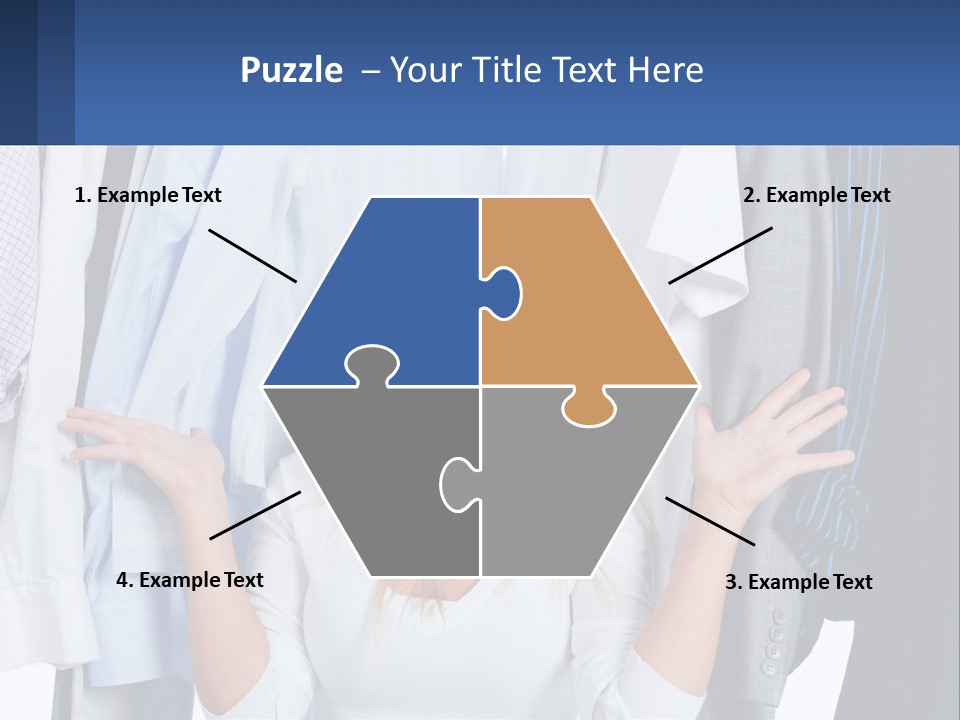 A Woman Standing In Front Of A Rack Of Shirts PowerPoint Template