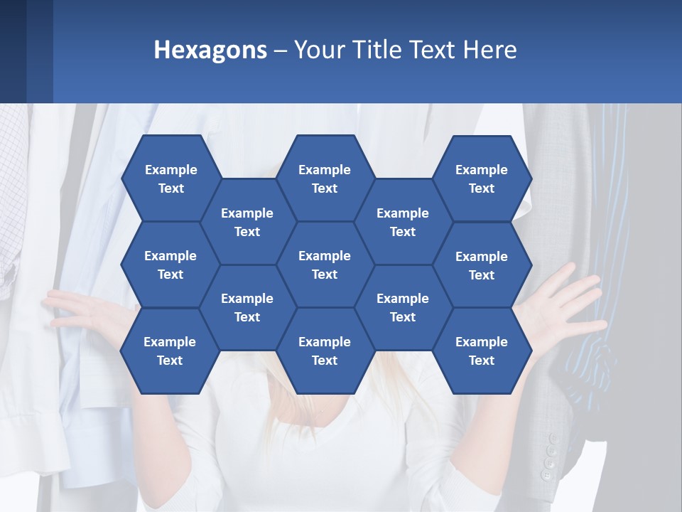 A Woman Standing In Front Of A Rack Of Shirts PowerPoint Template