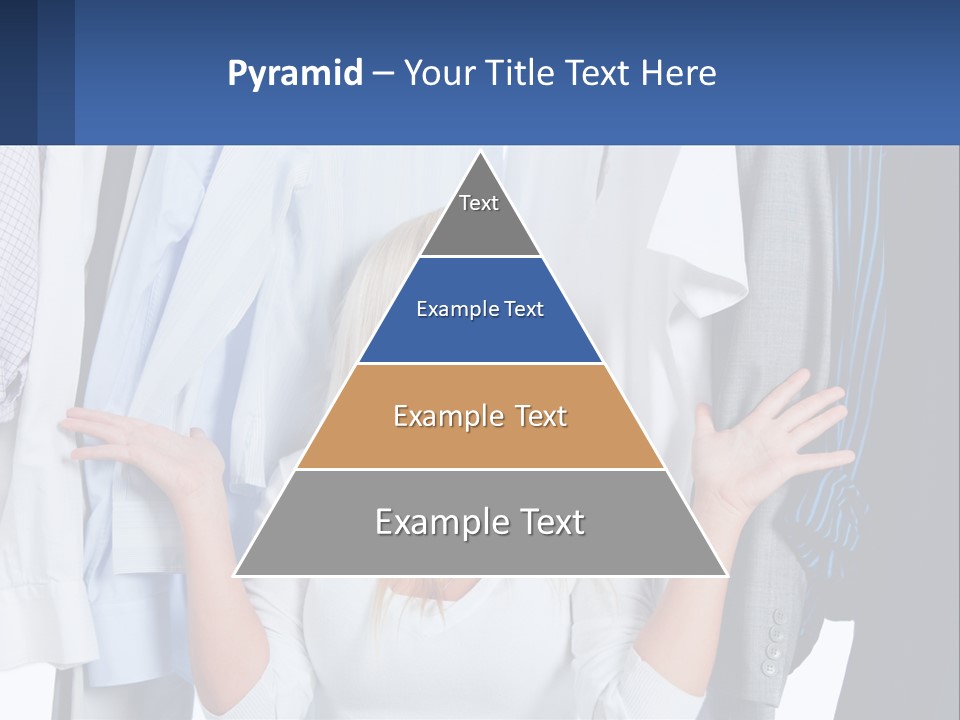 A Woman Standing In Front Of A Rack Of Shirts PowerPoint Template