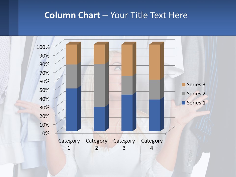 A Woman Standing In Front Of A Rack Of Shirts PowerPoint Template