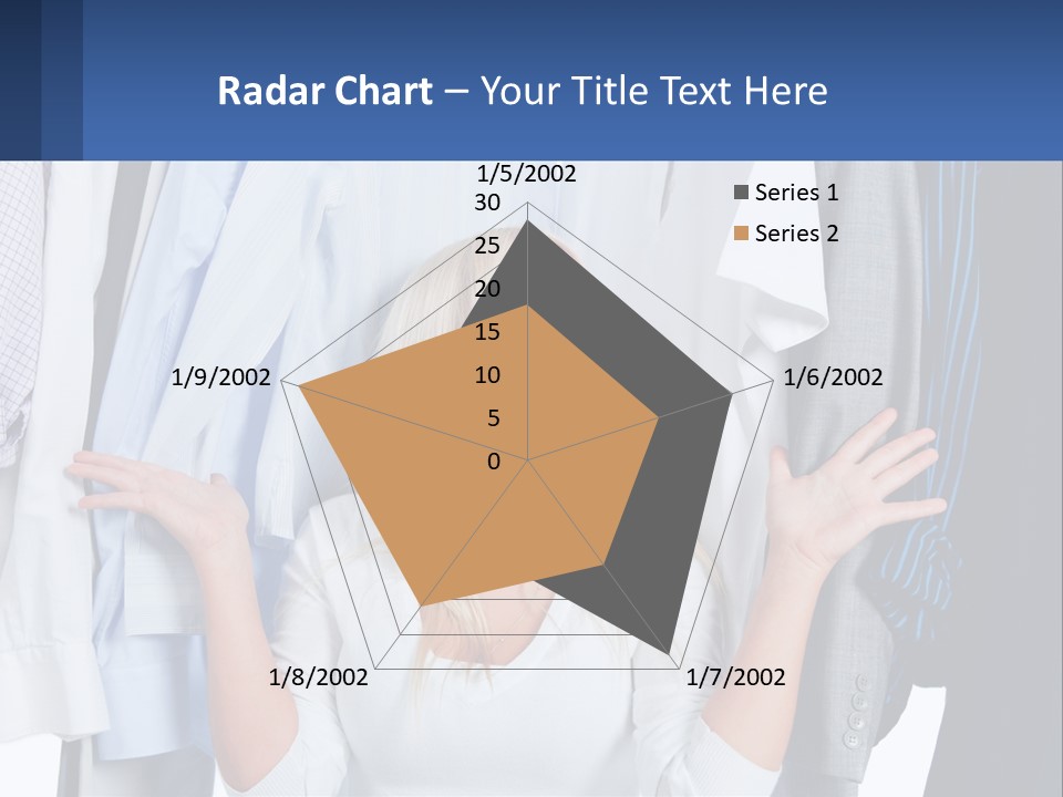 A Woman Standing In Front Of A Rack Of Shirts PowerPoint Template