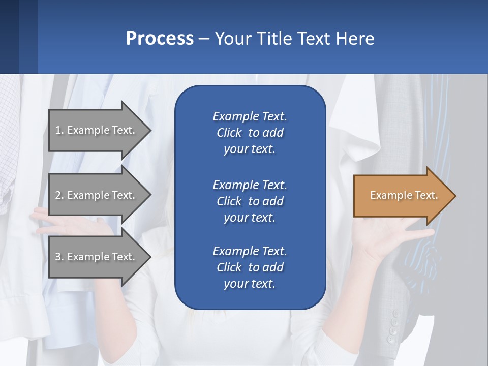 A Woman Standing In Front Of A Rack Of Shirts PowerPoint Template