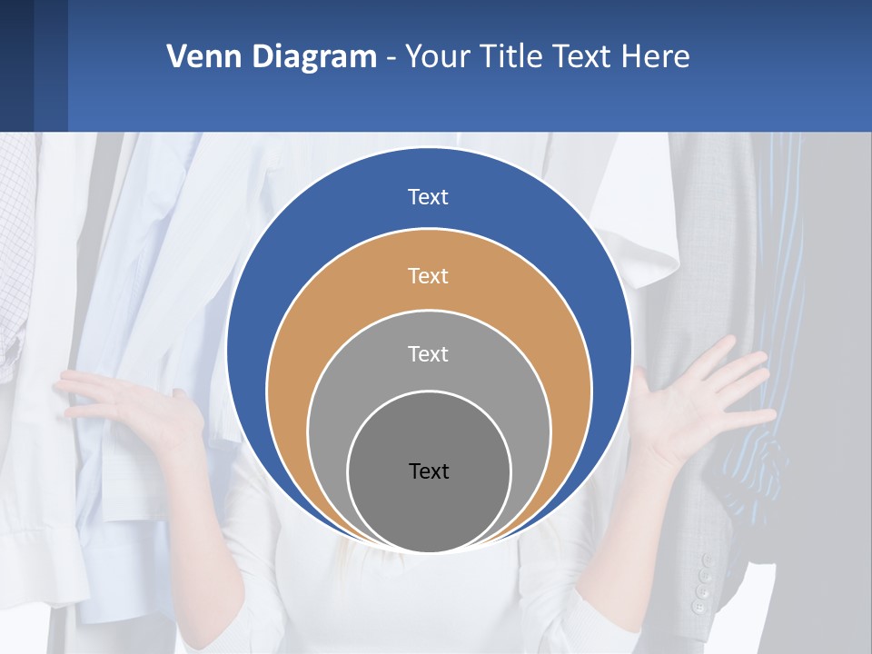 A Woman Standing In Front Of A Rack Of Shirts PowerPoint Template