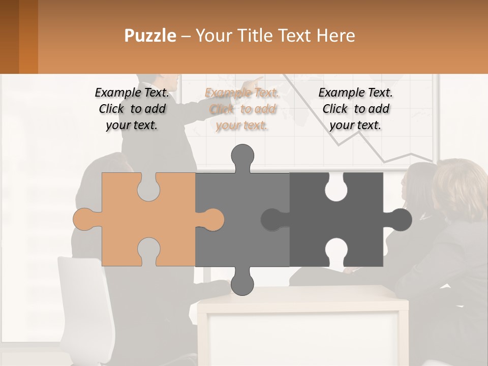 A Group Of People Sitting Around A Table In Front Of A Whiteboard PowerPoint Template