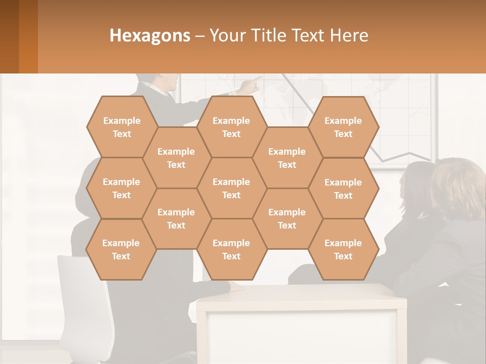 A Group Of People Sitting Around A Table In Front Of A Whiteboard PowerPoint Template