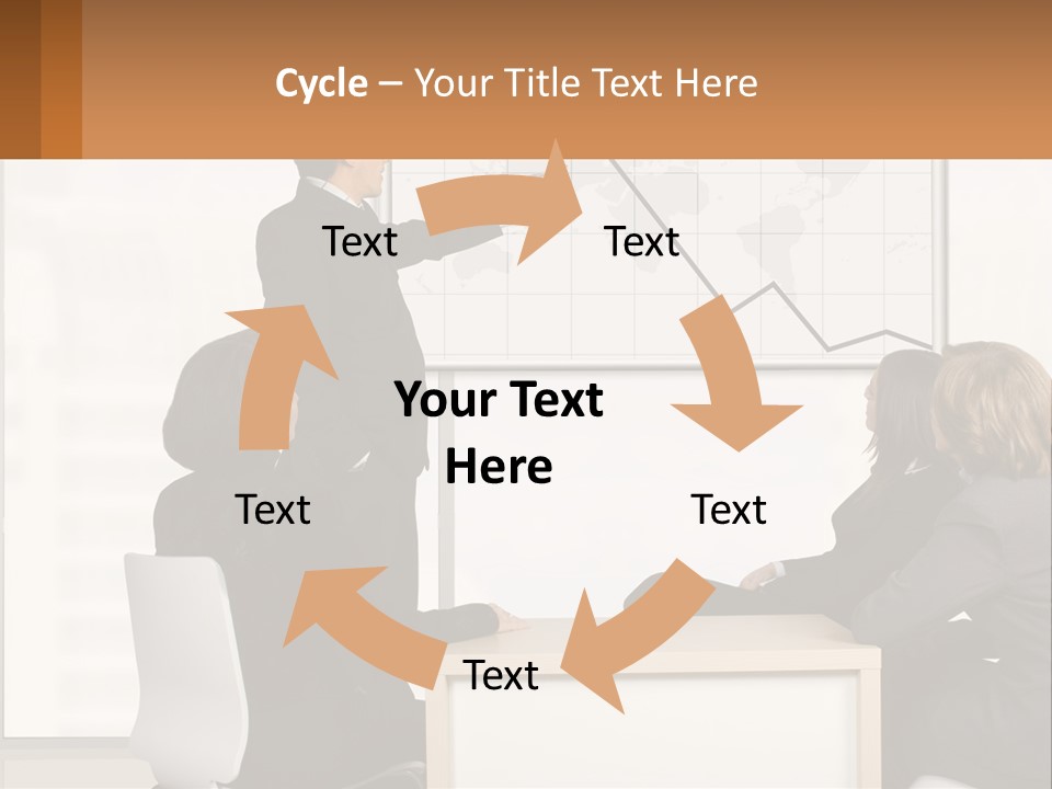 A Group Of People Sitting Around A Table In Front Of A Whiteboard PowerPoint Template