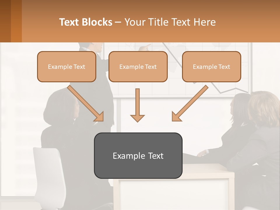A Group Of People Sitting Around A Table In Front Of A Whiteboard PowerPoint Template