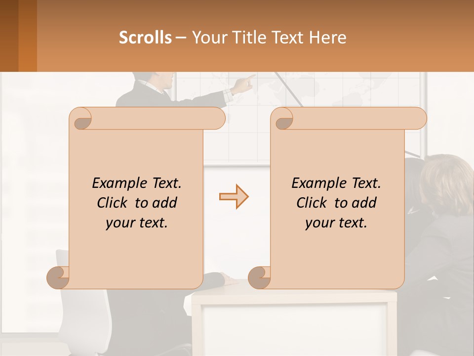 A Group Of People Sitting Around A Table In Front Of A Whiteboard PowerPoint Template