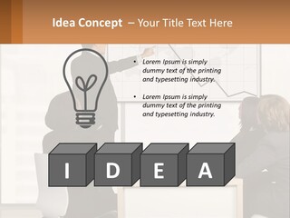 A Group Of People Sitting Around A Table In Front Of A Whiteboard PowerPoint Template