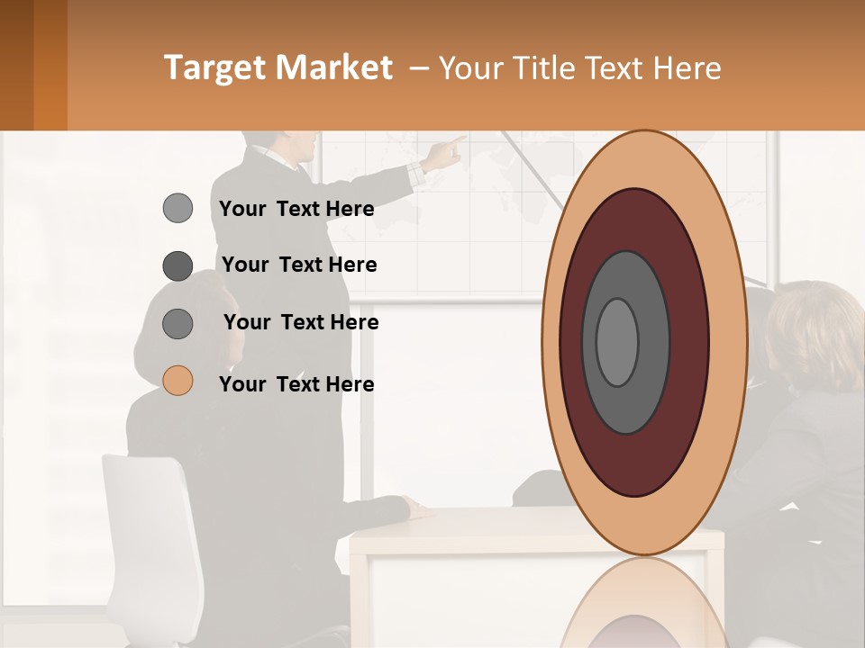 A Group Of People Sitting Around A Table In Front Of A Whiteboard PowerPoint Template