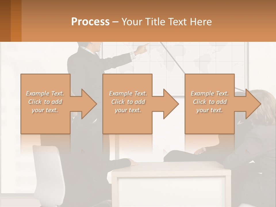 A Group Of People Sitting Around A Table In Front Of A Whiteboard PowerPoint Template