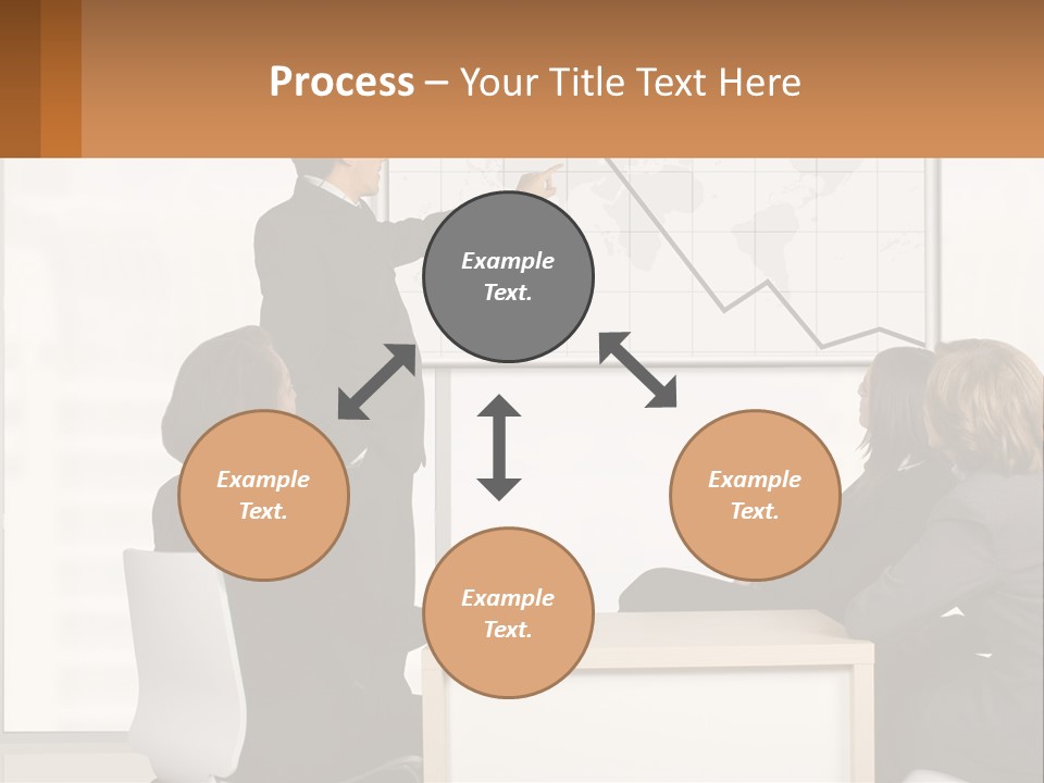 A Group Of People Sitting Around A Table In Front Of A Whiteboard PowerPoint Template