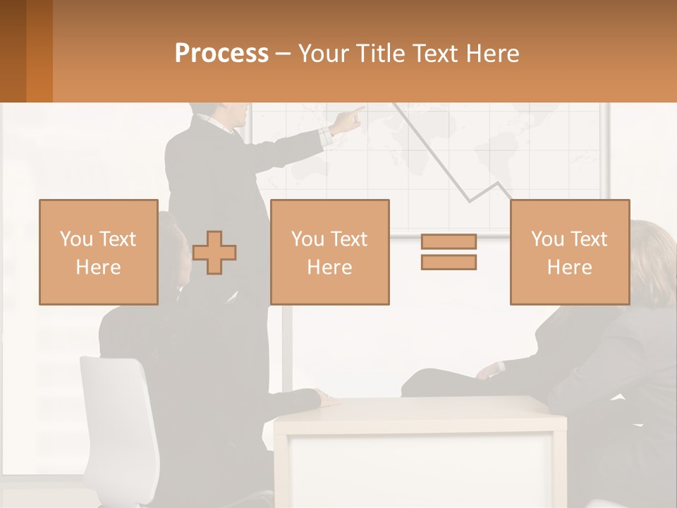A Group Of People Sitting Around A Table In Front Of A Whiteboard PowerPoint Template